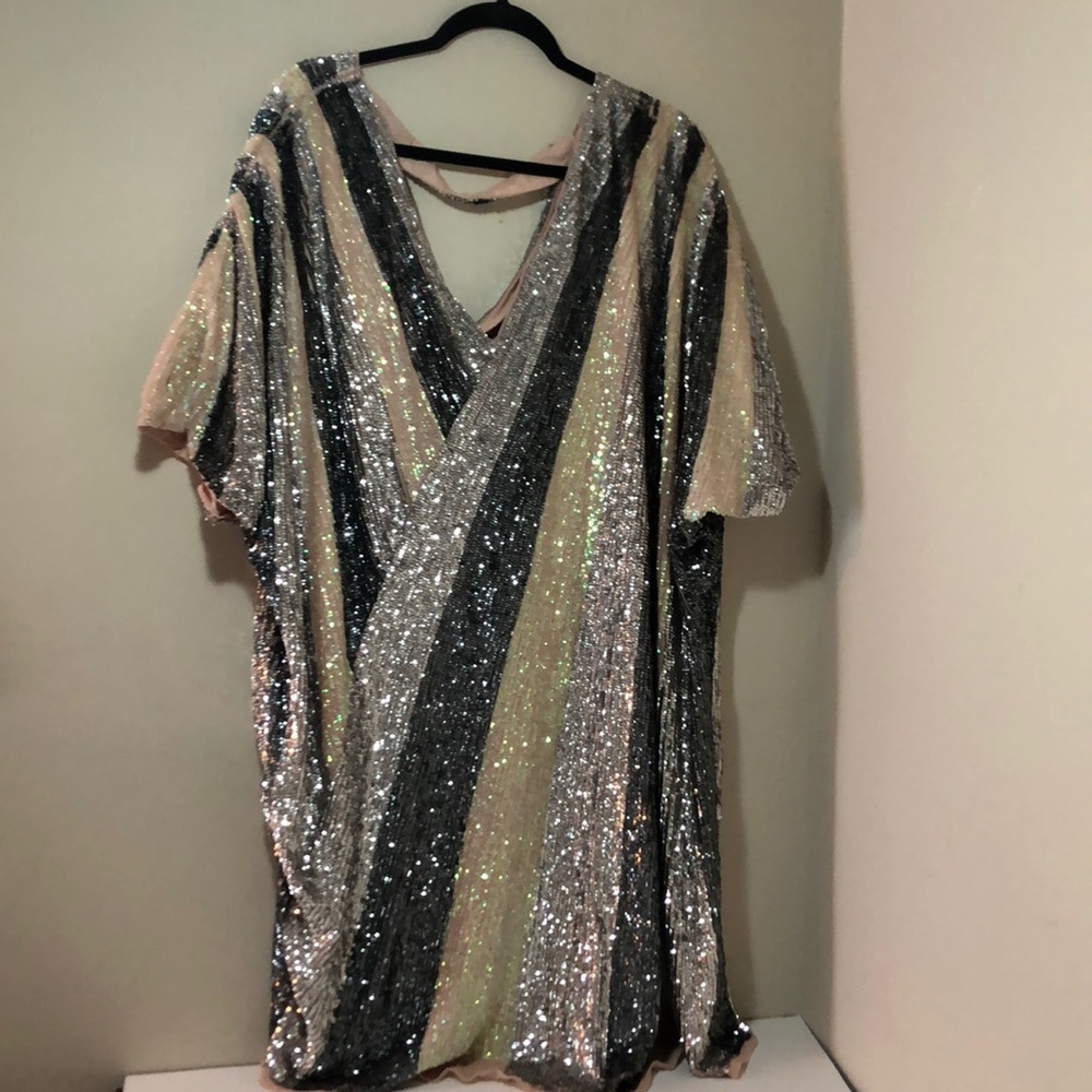 ASOS Curve dress with all-over sequin embellishment